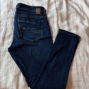 BKE Women's Dark Blue Skinny Jeans